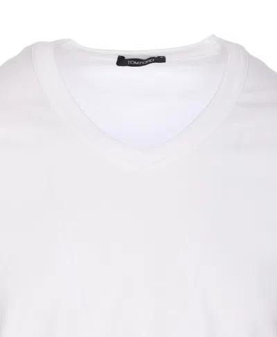 Tom Ford Logo-tag Jersey Underwear T-shirt Clothing In White