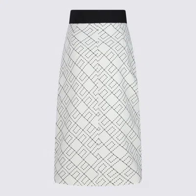 Elisabetta Franchi Geometric Patterned Midi Skirt