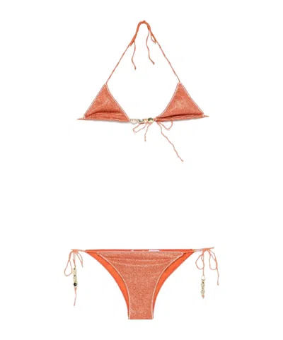 Oseree Glazed Lumière Bikini Set In White