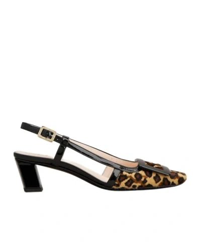 Roger Vivier Chic Slingback Block Heel Pump In Black