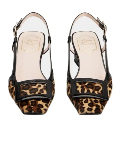 Roger Vivier Chic Slingback Block Heel Pump In Black