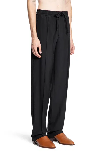 Valentino Dry Tailoring Wool Trousers In Black