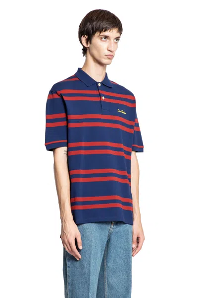 Valentino Striped Polo Shirt Regular Collar In Multi