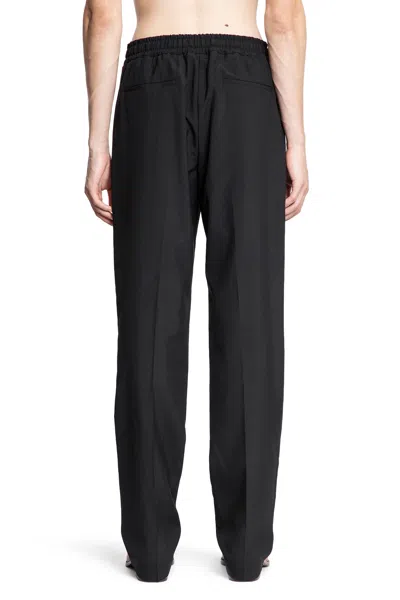 Valentino Dry Tailoring Wool Trousers In Black
