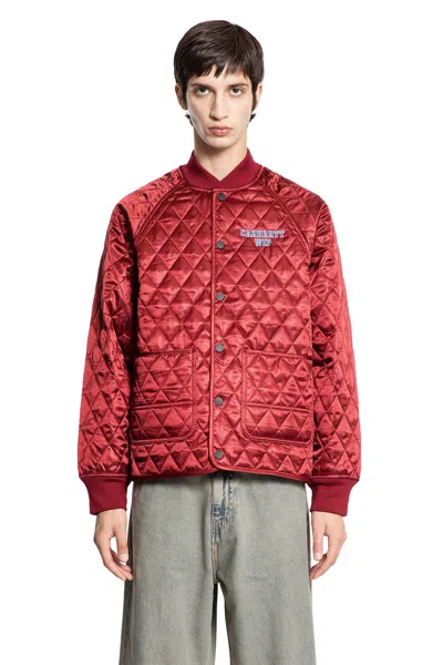 Carhartt Embroidered-logo Jacket In Red