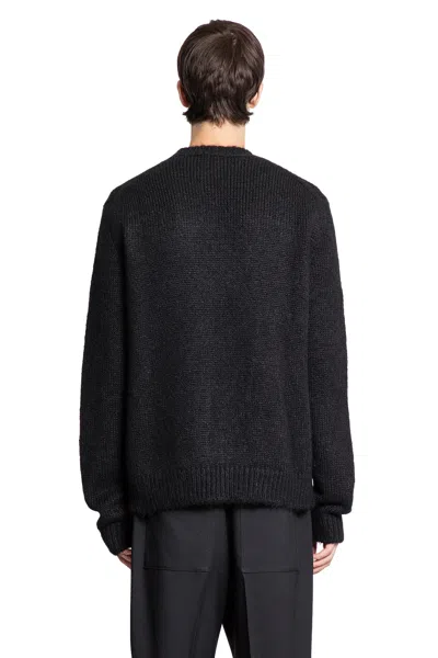 Jil Sander Midweight Alpaca Wool Sweater In Black