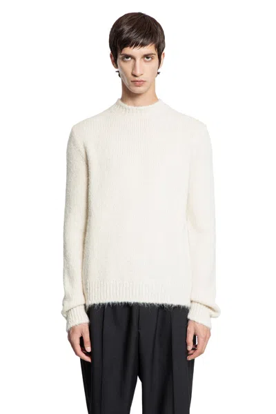 Jil Sander Midweight Alpaca Wool Sweater In Neutral