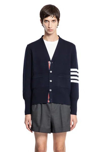 Thom Browne Milano Stitch 4-bar Cardigan In Black