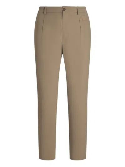 Dolce & Gabbana Trousers With Back Pockets And Belt Loops In Brown