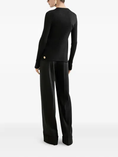 Dolce & Gabbana Two-way Stretch Wool Trousers In Black