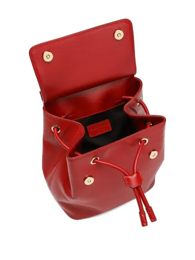 Dolce & Gabbana Drawstring Top-handle Backpack In Red