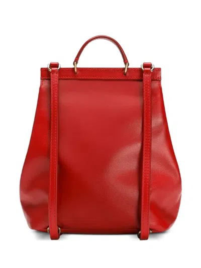 Dolce & Gabbana Drawstring Top-handle Backpack In Red