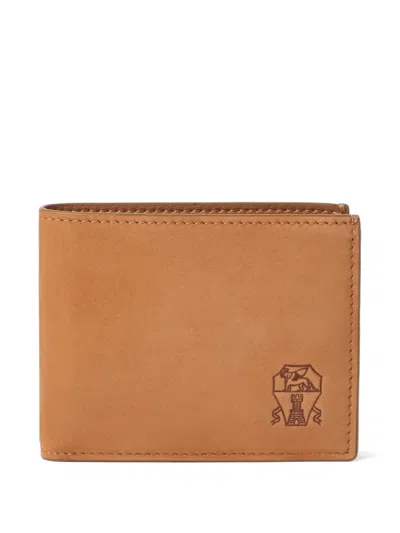 Brunello Cucinelli Logo-embossed Bi-fold Wallet In Pattern