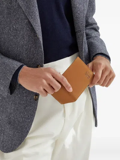 Brunello Cucinelli Logo-embossed Bi-fold Wallet In Pattern