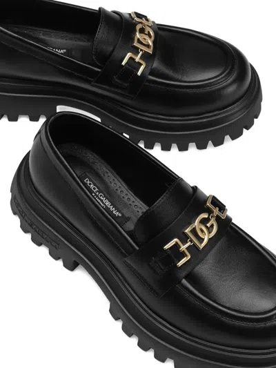 Dolce & Gabbana Mocassins In Black