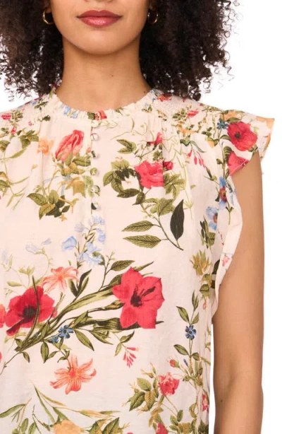 Halogen ® Smocked Flutter Sleeve Top In Neutral