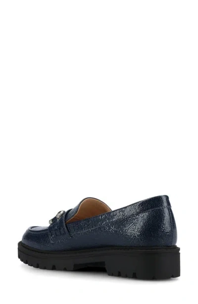 Journee Collection Jessamey Womens Round Closed Toe Loafers In Blue