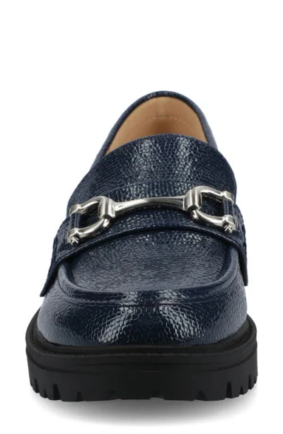 Journee Collection Jessamey Womens Round Closed Toe Loafers In Blue