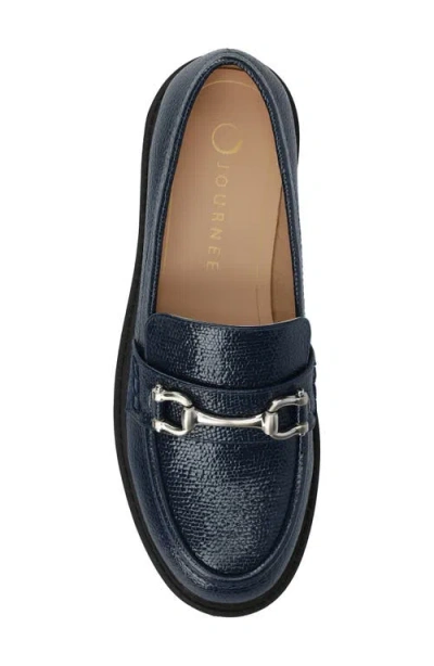 Journee Collection Jessamey Womens Round Closed Toe Loafers In Blue
