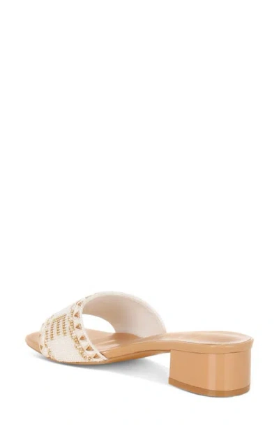 London Rag Vacay Babe Lake Como Beaded Slide Sandal In White