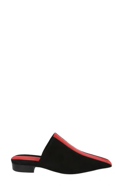 Ferragamo Patent Stripe Leather Mule In Black