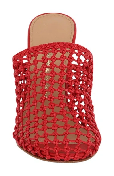 Ferragamo Ellas X5 Caged Leather Heel Mules In Lipstick