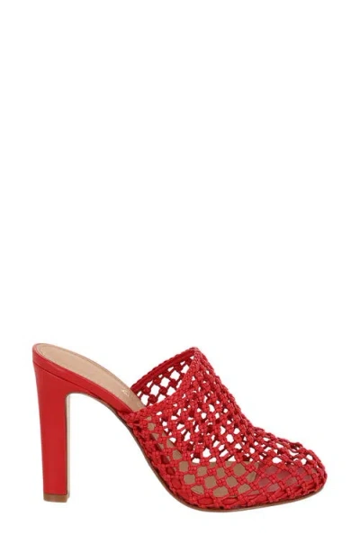 Ferragamo Ellas X5 Caged Leather Heel Mules In Lipstick