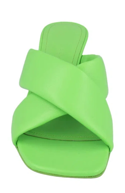 Ferragamo Crossover-strap Slider In Green