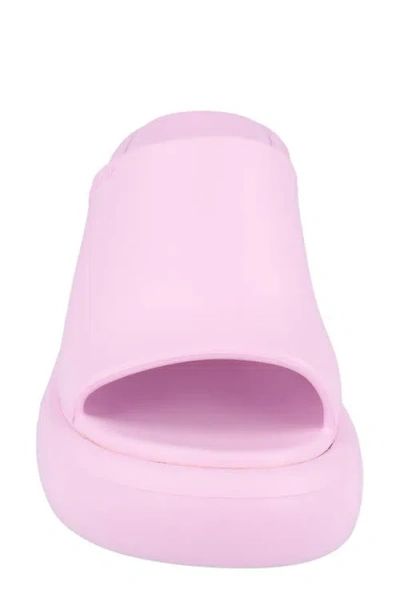 Ferragamo Deva Rubber Platform Mule In Pink