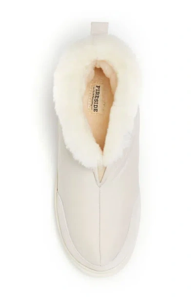 Fireside By Dearfoams Warm Up Water Resistant Genuine Shearling Lined Slipper In Metallic