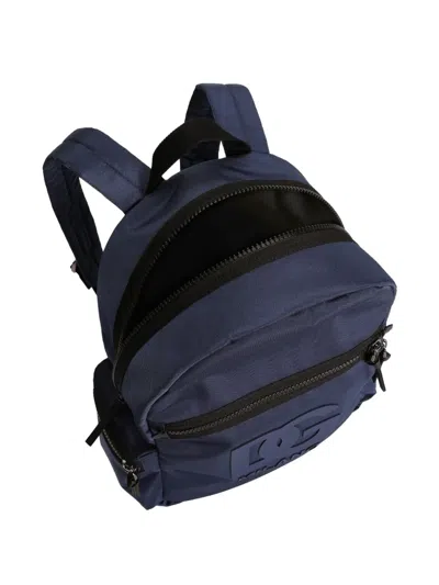 Dolce & Gabbana Logo-embossed Backpack In Blue