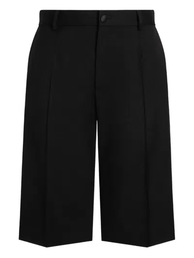 Dolce & Gabbana Pleated Wide-leg Shorts In Black