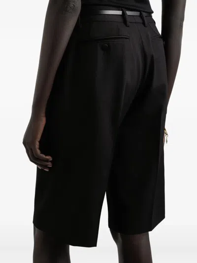 Dolce & Gabbana Pleated Wide-leg Shorts In Black