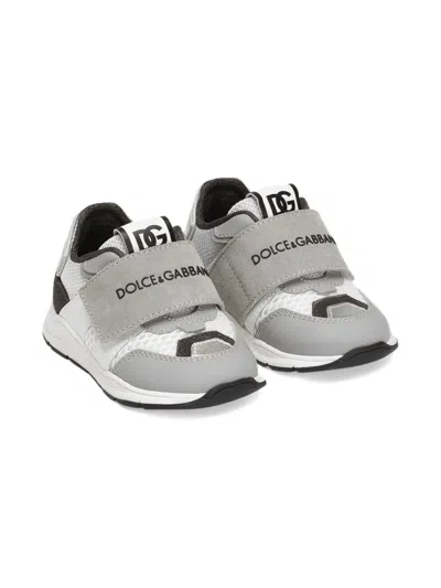 Dolce & Gabbana Mesh Panelled Sneakers In White