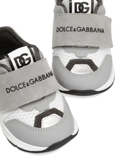 Dolce & Gabbana Mesh Panelled Sneakers In White