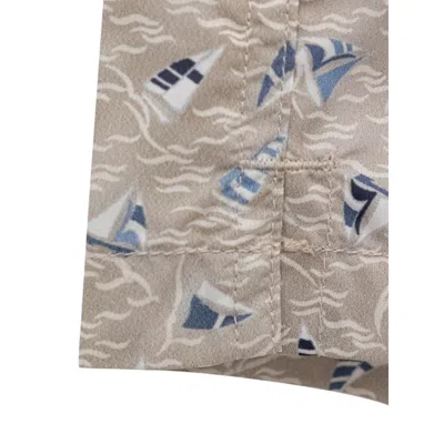 Canali Beige Polyester Swimwear In Gray