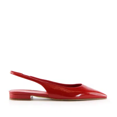Notabene Gilda Pointed-toe Slingback Ballerinas In Red
