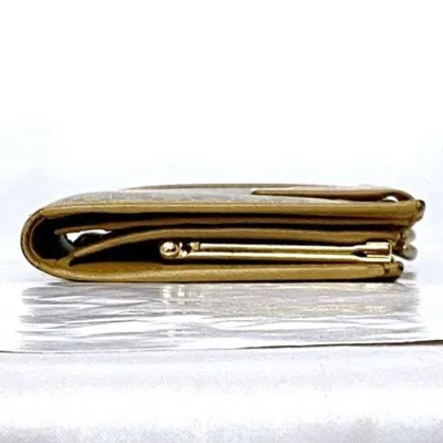 Pre-owned Celine Beige Yellow Pvc Leather Wallet (bi-fold) () In Multi