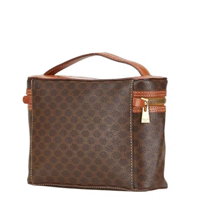 Pre-owned Celine Black Brown Pvc Leather Handbag Pouch Vanity Bag ()