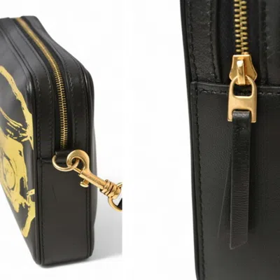 Pre-owned Celine Black Leather Clutch Bag Pouch ()