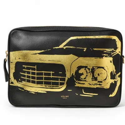 Pre-owned Celine Black Leather Clutch Bag Pouch ()