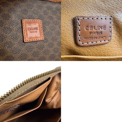 Pre-owned Celine Brown Coated Canvas Clutch Bag Pouch ()