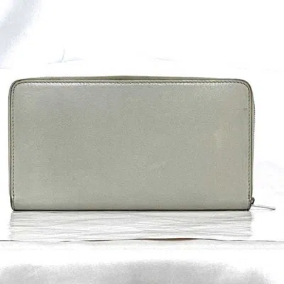 Pre-owned Celine Gray Leather Long Wallet (bi-fold) ()