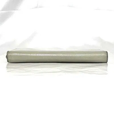 Pre-owned Celine Gray Leather Long Wallet (bi-fold) ()