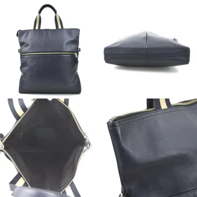 Pre-owned Coach Navy Leather Handbag Shoulder Bag ()