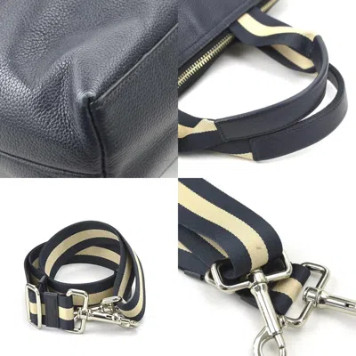Pre-owned Coach Navy Leather Handbag Shoulder Bag ()