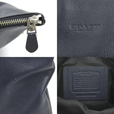 Pre-owned Coach Navy Leather Handbag Shoulder Bag ()