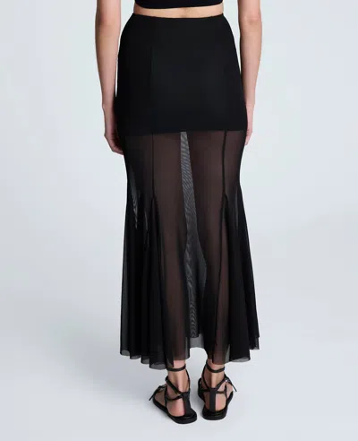 Kenneth Cole Women's Godet Fit & Flare Pull-on Maxi Skirt In Black