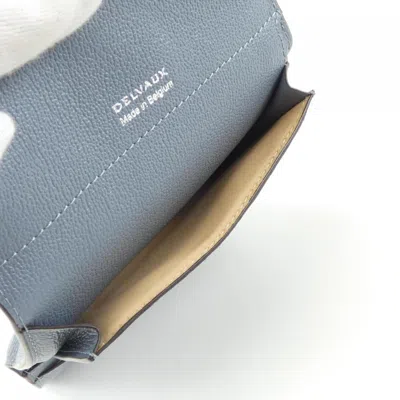 Pre-owned Delvaux Blue Wallet (tri-fold) ()