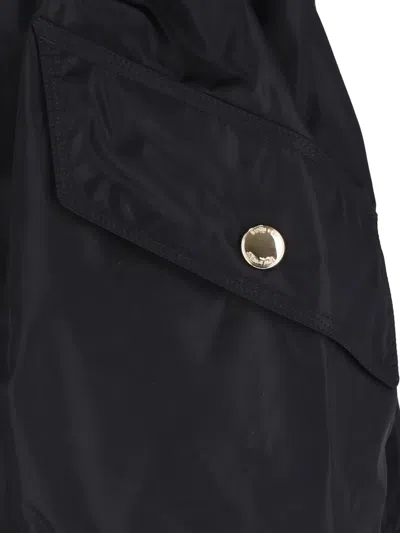 Burberry Hooded-neck Drawstring Coat In Black